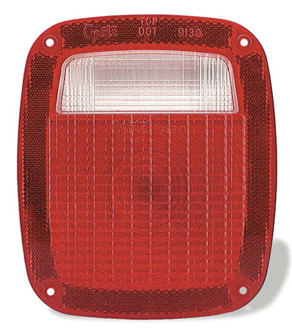 Grote 84074 3-Stud Stop/Turn/Tail Replacement Lens, Red