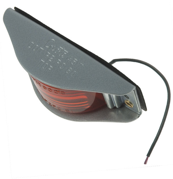 Grote 84078 Narrow Rail Clearance/Marker Lamp, 4-1/2"x2-1/8", Red