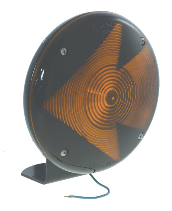 Grote 84085 Jumbo Single-Face Lamp, 7", Black w/Amber Arrow