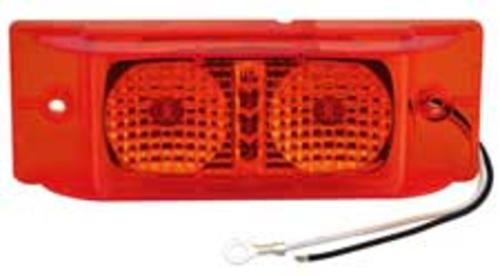 Imperial 81720 6-LED Rectangle Clearance/Marker Lamp, 14 V, Red