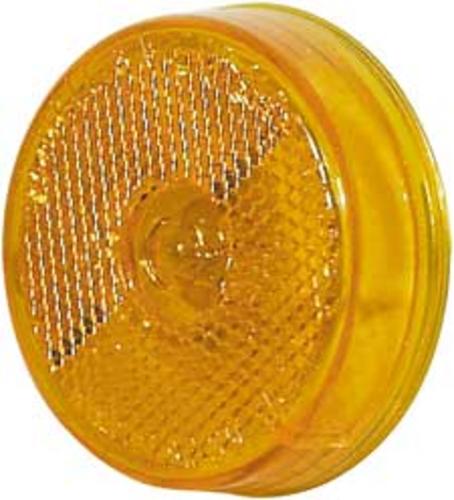 Imperial Round Clearance/Marker Lamp W/Reflective Lens, 2-1/2", Amber,Per Package of 2