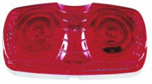 Peterson 80875-2 Rectangular 2-Bulb Lamp Replacement Lens, Red