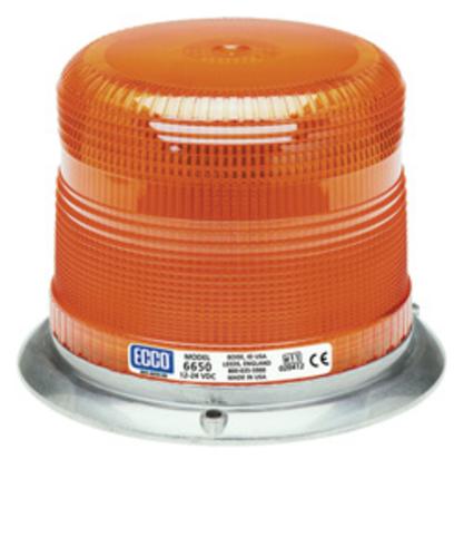 Ecco 81590 6600-Series Class II Strobe Light, 6.5", Amber