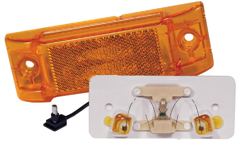 Truck-Lite 81066 Rectangular Sealed Clearance Lamp, Yellow