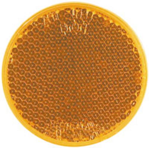 Truck-Lite 81221 Adhesive Mount Reflector, 2", Yellow