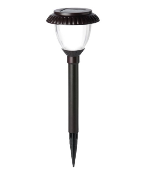 Yards & Beyond Solar LED Pathway Light, 2-Lumen Output, Metallic Bronze