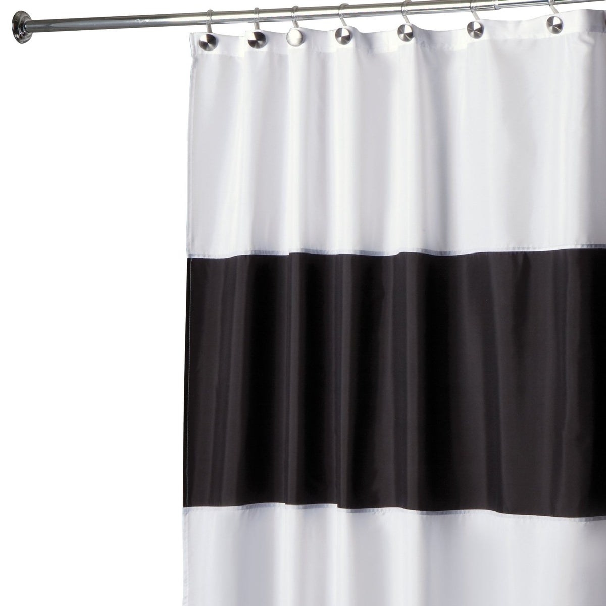 InterDesign 26910 Shower Curtain, 72" x 72", Black & White
