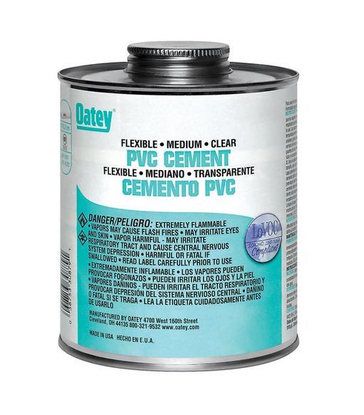 Oatey 30875 Flexible PVC Solvent Cement, 4 Oz, Clear
