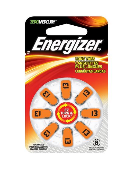 Energizer AZ13DP-8 Hearing Aid Battery, 1.4 Volt