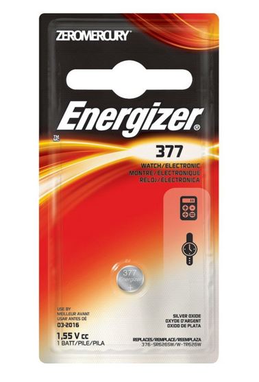 Energizer 377BPZ Watch And Hearing Aid Battery, 1.55 Volt