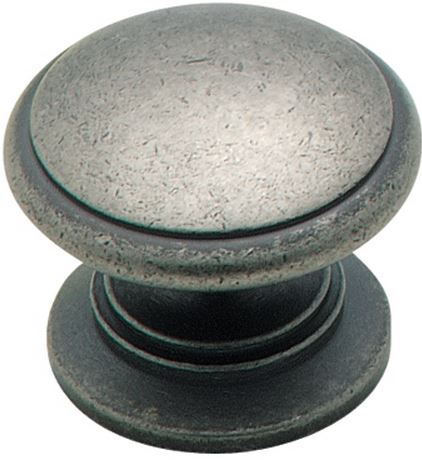 Amerock BP1466WN Round Knob, Weathered Nickel 1-1/4"