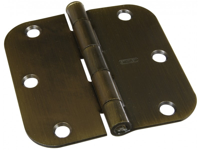 Stanley S808-303 Residential Door Hinge, Antique Brass, 3.5" x 3.5"