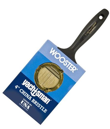 Wooster Z1120-4 Yachtsman White Bristle Wall Brush, 4"