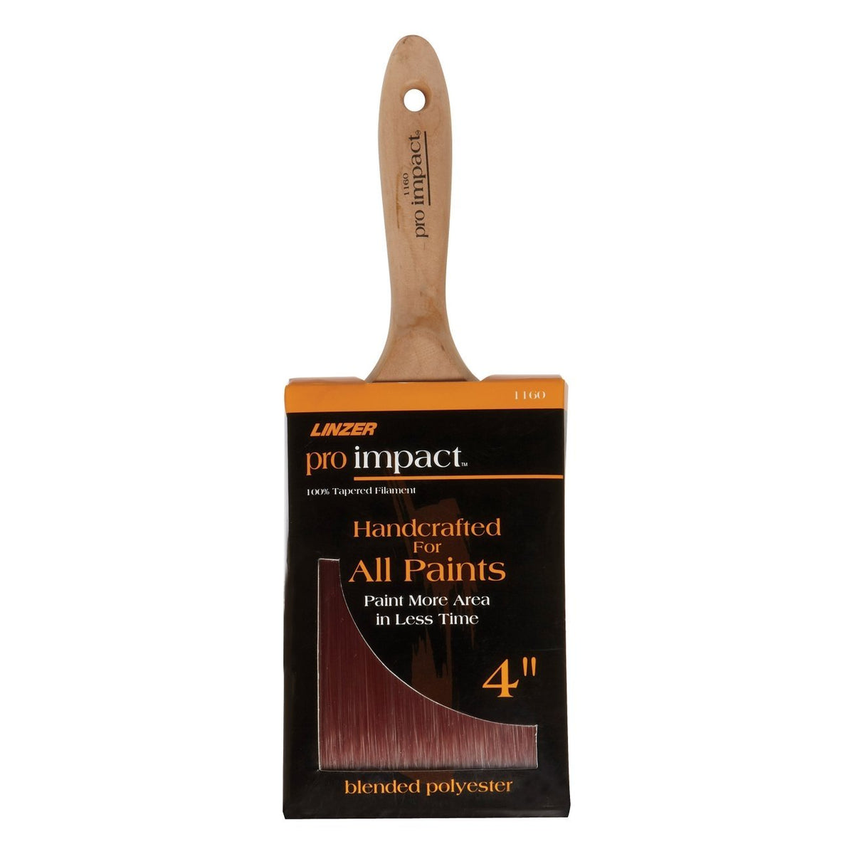 Linzer 1160-4 Pro Impact Paint Brush, 4"