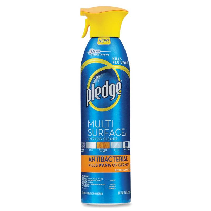 Pledge 72354 Multi Surface Antibacterial Cleaner, Citrus, 9.7 Oz.