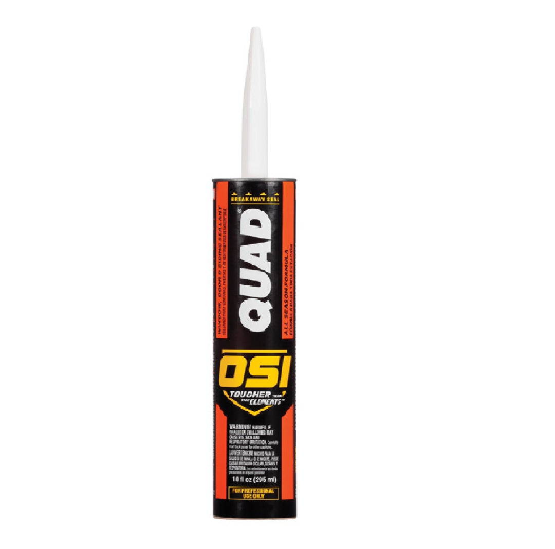 OSI 1638674 Quad VOC Window Door and Siding Sealant, White, 10 Oz