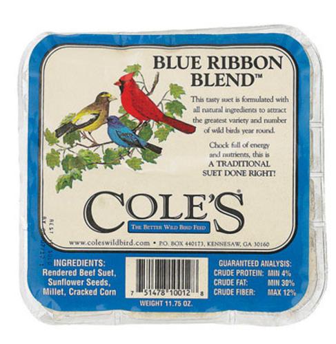Cole's BRSU Blue Ribbon Blend Suet Cake 11.75 Oz