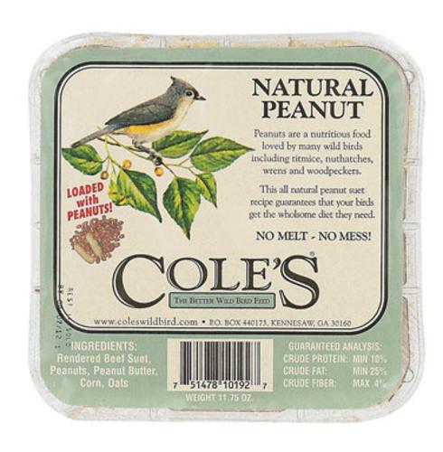 Cole's NPSU Natural Peanut Suet Cake 11.75 Oz