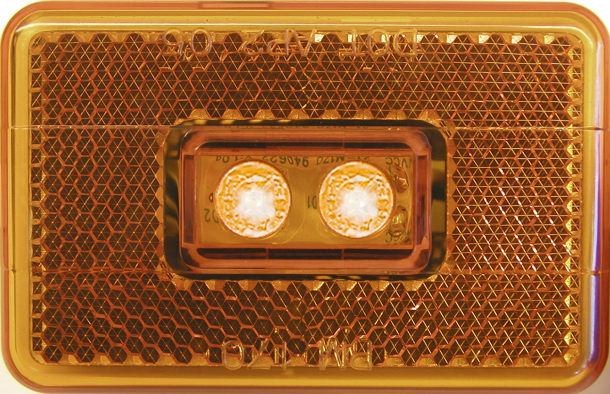 Piranha V170A 2-LED Clearance/Marker Light w/Reflex, 9-16 V, Amber