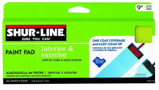 Shur-Line 3955105 Replacement Interior & Exterior Paint Pad, 9"