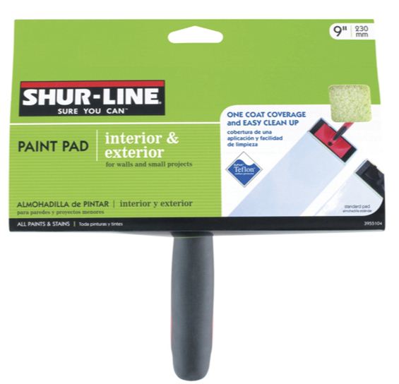 Shur-Line 3955104 Paint Pad With Handle, 9"