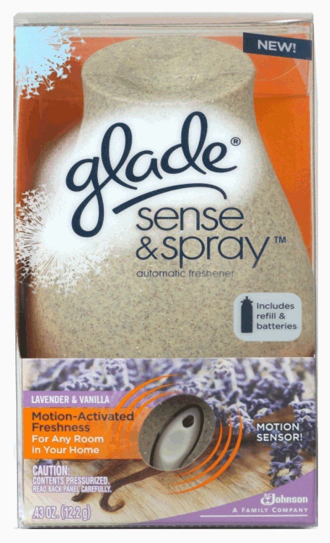 Glade 73923 Sense & Spray Air Freshner, Lavender & Vanilla, 0.43 Oz