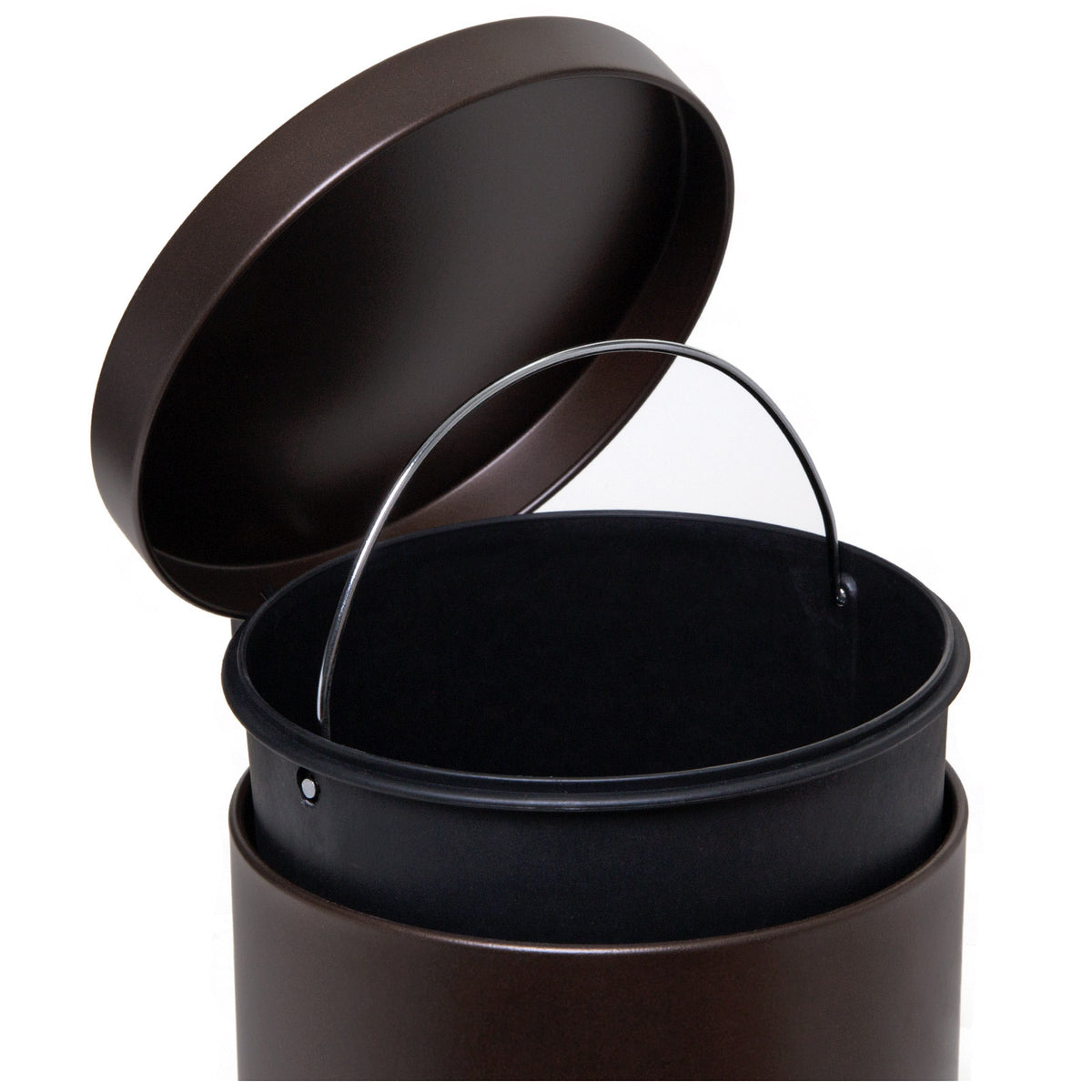 Simple Spaces LYP0701 Round Trash Can With Step Pedal, Venetian Bronze, 1.85 Gal