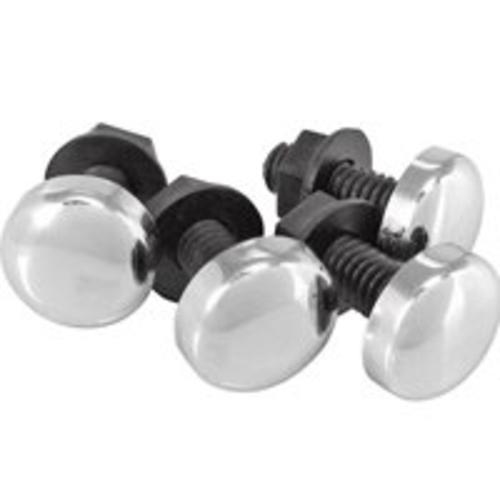 Bell Automotive 22-1-46083-8 License Plate Fasteners with Decor Caps, Nylon-Silver