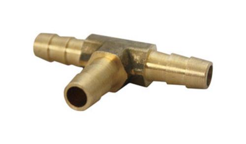 JMF 4504791 Hose Barb Tee Lead Free 1/4"x1/4"x1/4", Yellow Brass