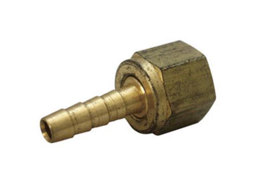 JMF 4504841 Swivel End Hose Barb Lead Free 3/8"x3/8"  Yellow Brass