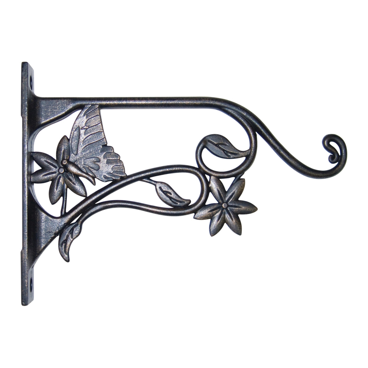 Panacea 85640 Plant Bracket With Butterfly, 9", Brushed Bronze