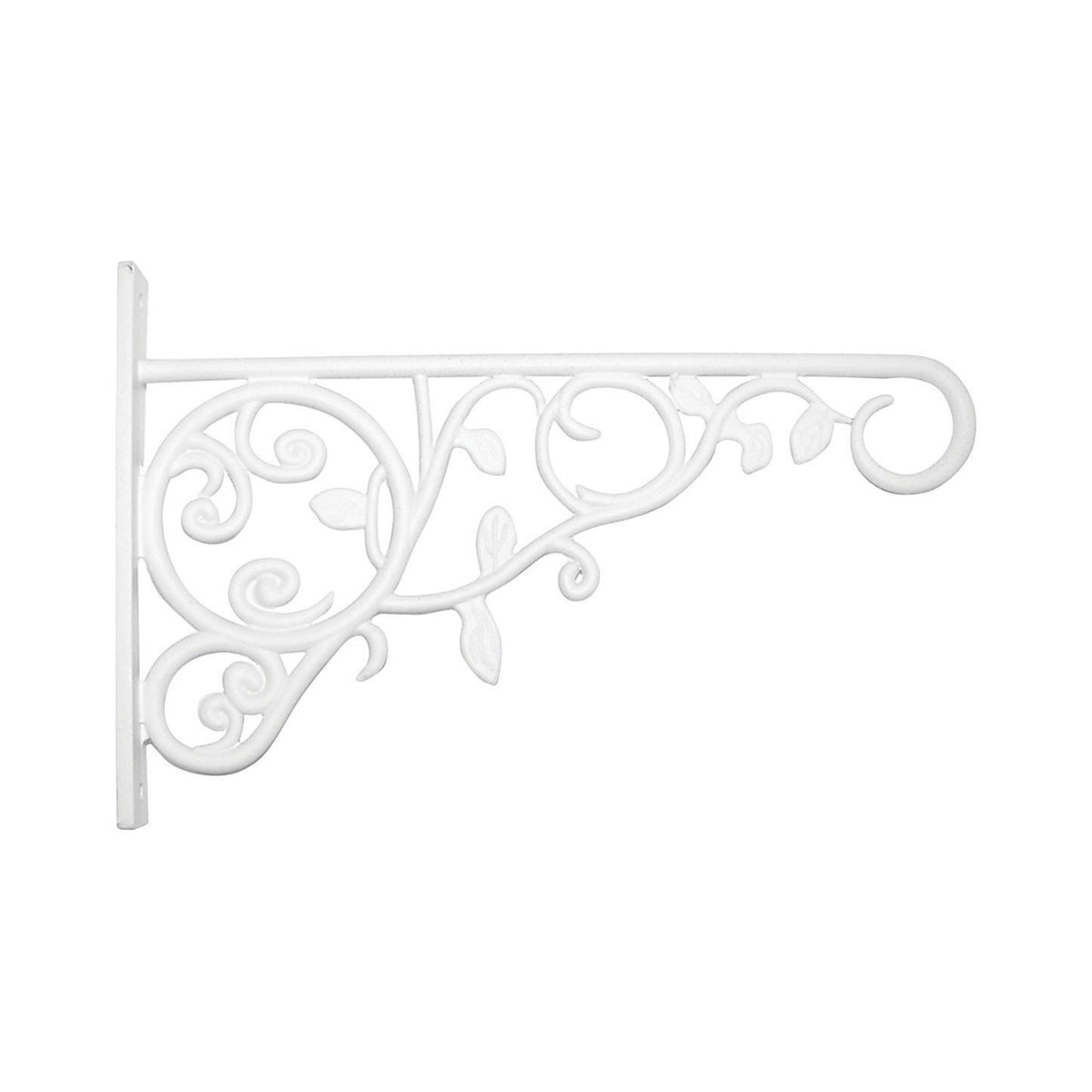 Panacea 85008 Plant Bracket With Leaves, 10", White