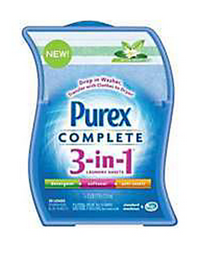 Purex 1467344 Complete 3-In-1 Laundry Sheets