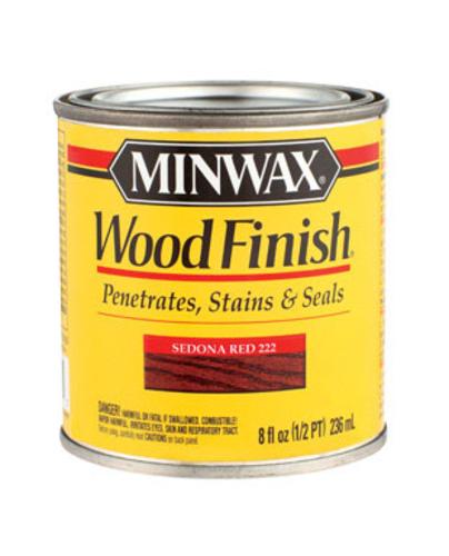 Minwax 22220 Wood Finish Interior Wood Stain, Sedona Red, 1/2 Pint