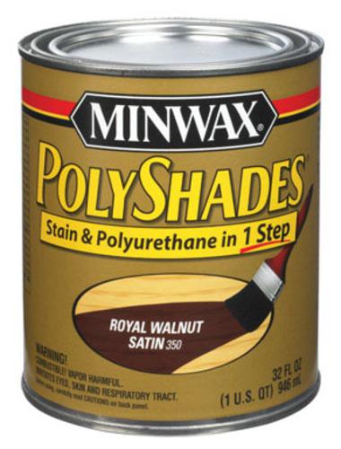 Minwax 61350 Satin Polyshades Royal Walnut, Quart