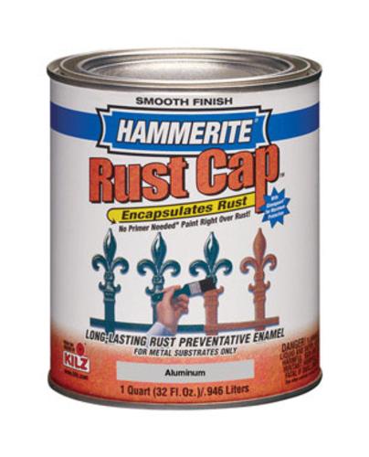 Hammerite Rust Cap 44205 Rust Preventative Paint, Aluminum, 1 Quart