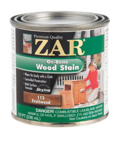 Zar 11306 Wood Stain Oil Base Interior Fruitwood, 1/2 Pt