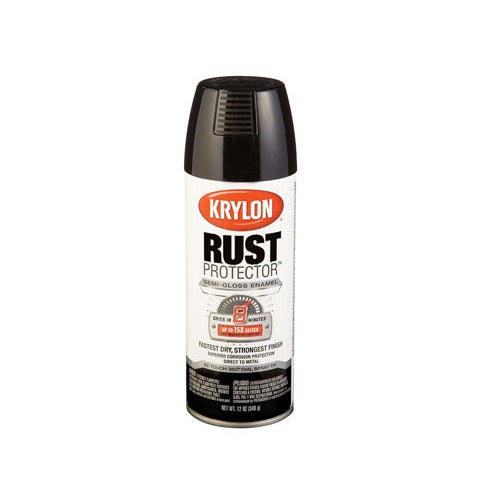 Krylon K06902100 Rust Protector Spray Paint, 12 Oz, Black