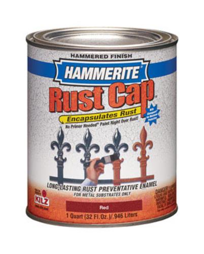 Hammerite Rust Cap 43180 Rust Preventative Paint, Red, 1 Quart