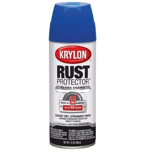 Krylon 69014 Rust Protector Spray Paint, 12 Oz, Basic Blue