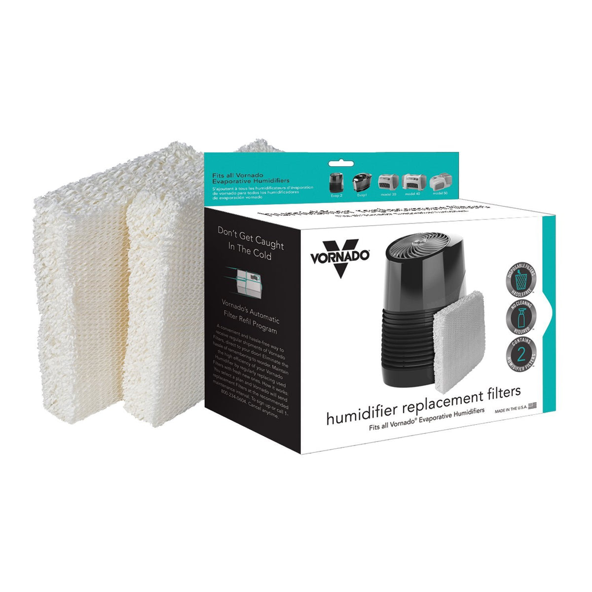 Vornado MD1-0002-A Humidifier Replacement Filter, Pack-2