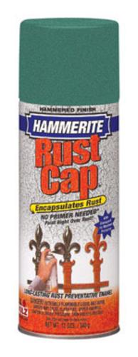 Hammerite Rust Cap 41175 Rust Preventative Spray Paint, 12 Oz, Mid Green