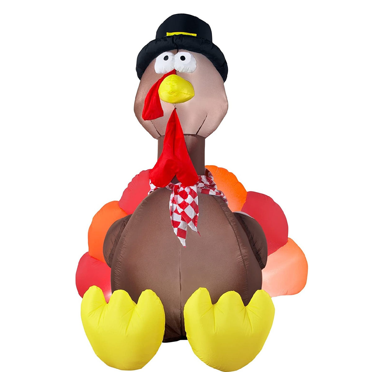 Gemmy 25663 Airblown Thanksgiving Inflatable Turkey, 6'