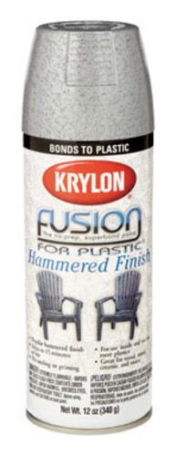 Krylon K02532000 Fusion For Plastic Spray Paint, 12 Oz, Silver
