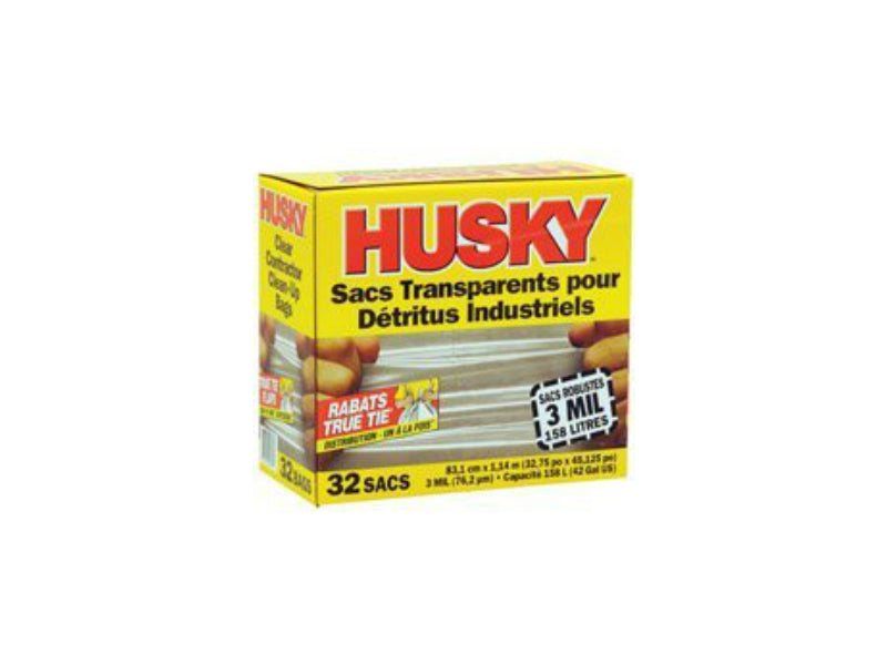 Husky Heavy Duty Contractor Bags, 42 Gallon, 40 Bags, 2 Mil