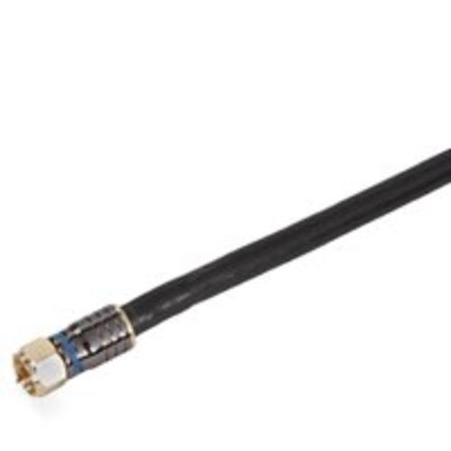 Zenith VQ301206B Quad Shield Coaxial Cable, 12', Black