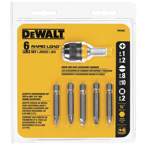 Rapid Load 6-Piece Screwdriver Bit Set, low price, repair hand tools ...