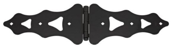 Stanley 179192 Ornamental Strap Hinge, 10", Black