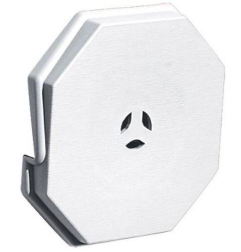 Builders Edge 130010006001 Octagon Mounting Block, Arctic White