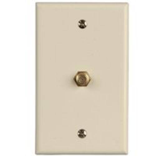 Zenith VW1001WJ1A Coaxial Wall Jack, Almond